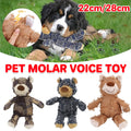Puppy Squeaky Plush Toy Small Dog Chew Soft Bear Pet Companion - Blue-22cm V528-TEETHING-TOY-BEAR-BLUE-22-673431