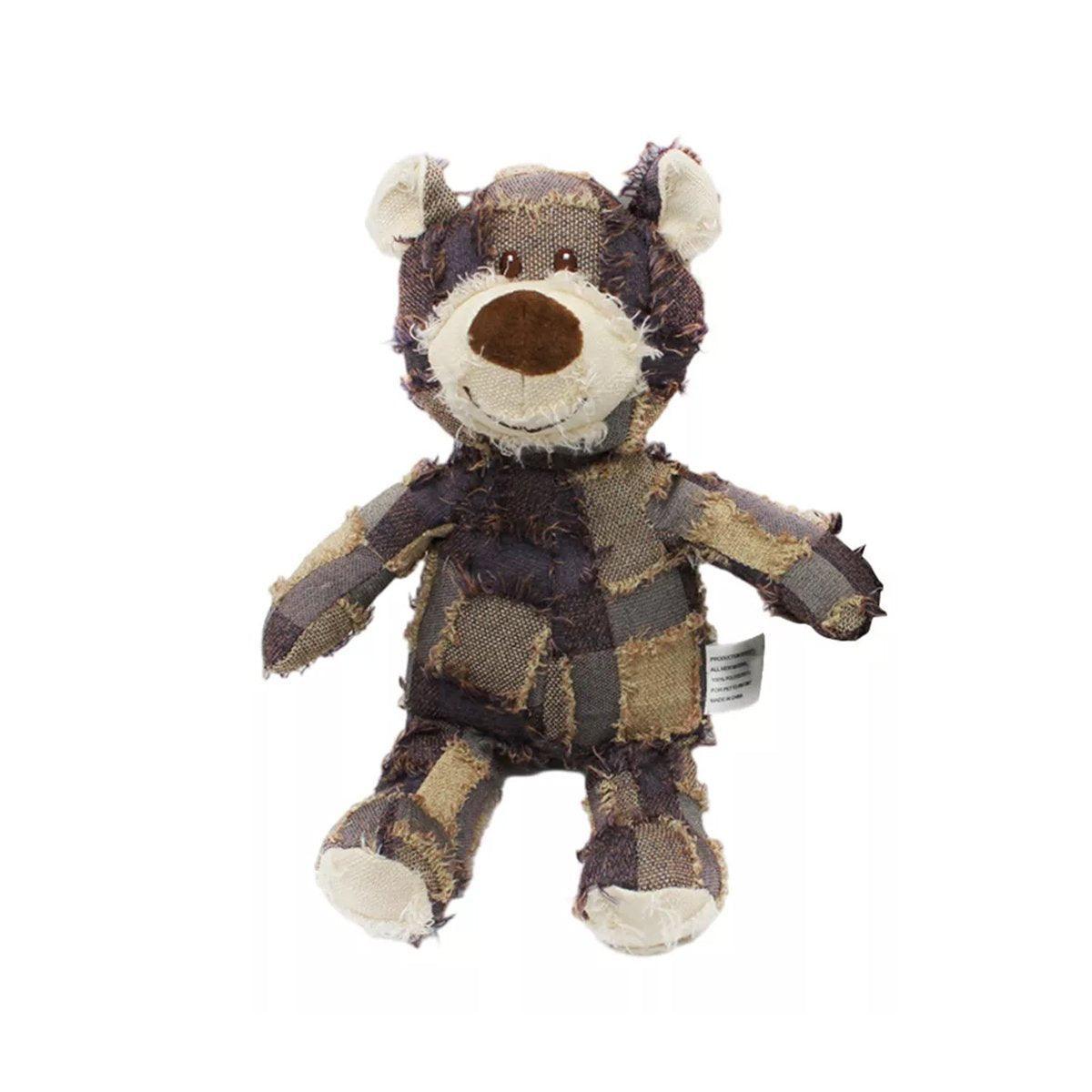 Puppy Squeaky Plush Toy Small Dog Chew Soft Bear Pet Companion - Blue-22cm V528-TEETHING-TOY-BEAR-BLUE-22-673431