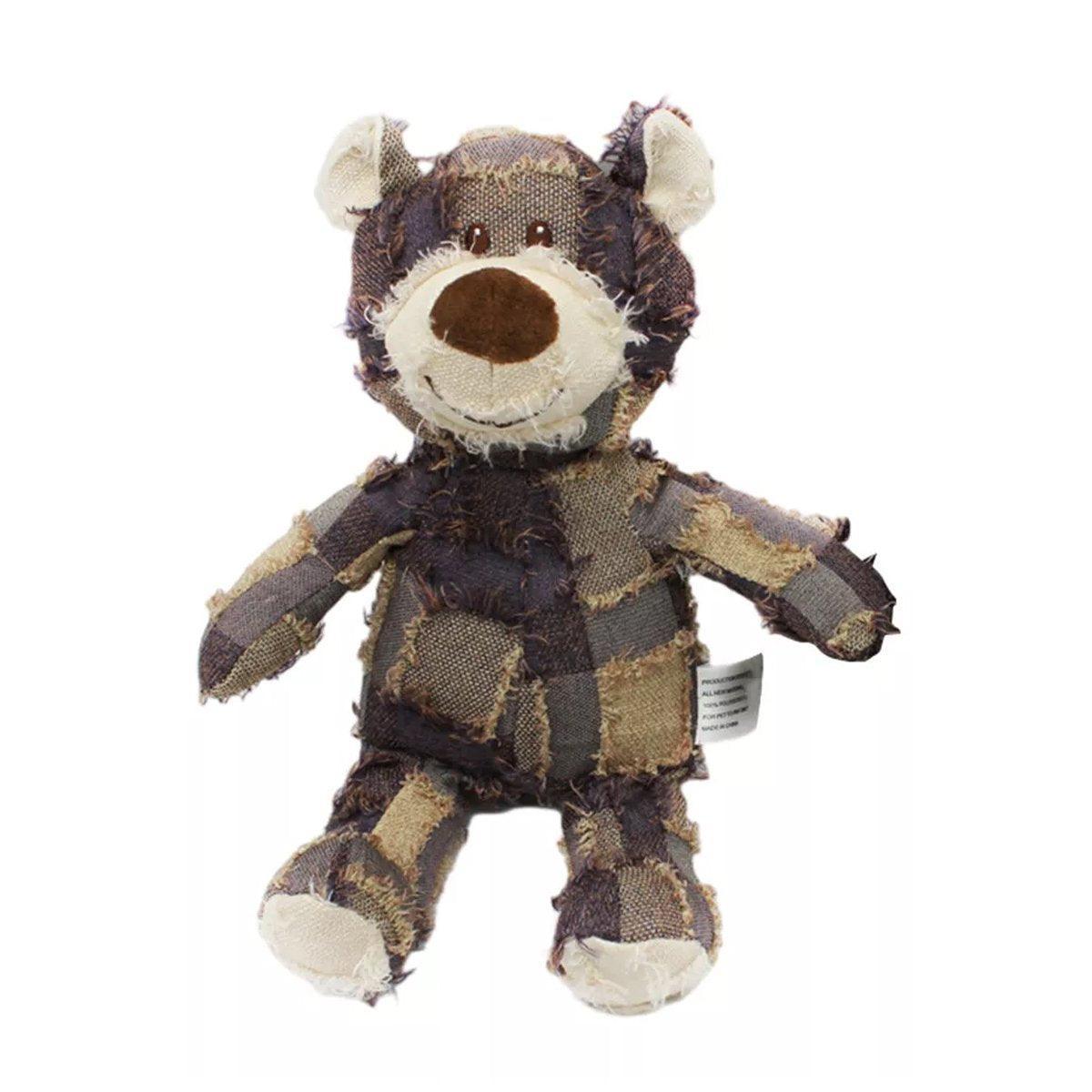 Puppy Squeaky Plush Toy Small Dog Chew Soft Bear Pet Companion - Blue-22cm V528-TEETHING-TOY-BEAR-BLUE-22-673431