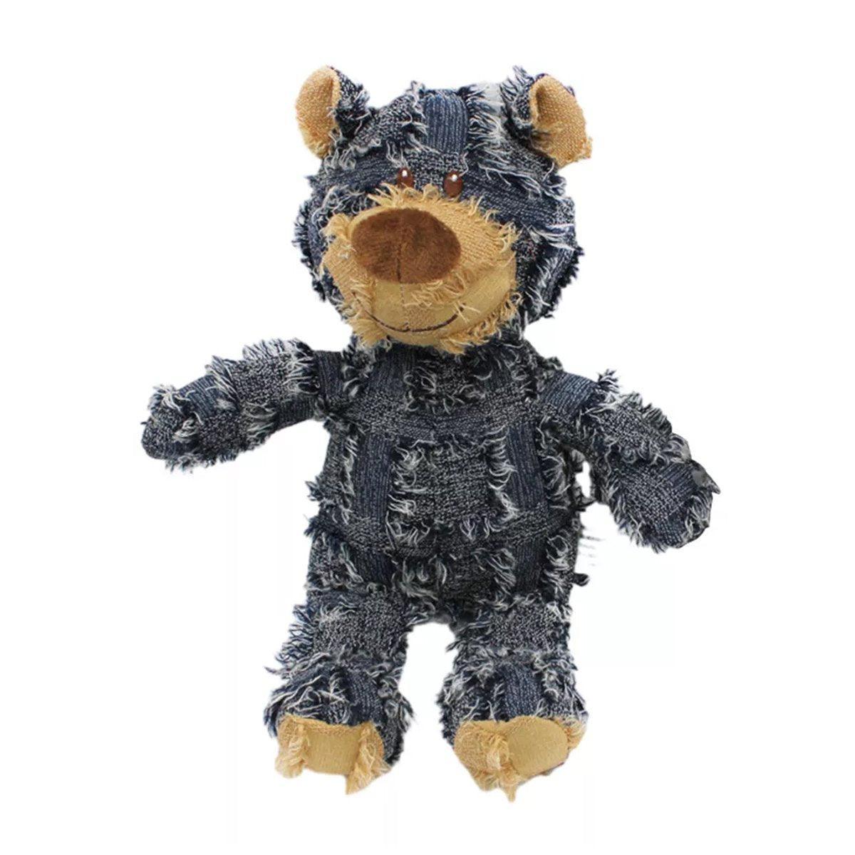Puppy Squeaky Plush Toy Small Dog Chew Soft Bear Pet Companion - Blue-22cm V528-TEETHING-TOY-BEAR-BLUE-22-673431