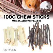 Natural Rabbit Molar Snacks Hamster Branches Sweet Bamboo Grinding Teeth Wood - Black V528-TEETHING-TOY-PGZ-100G-476519