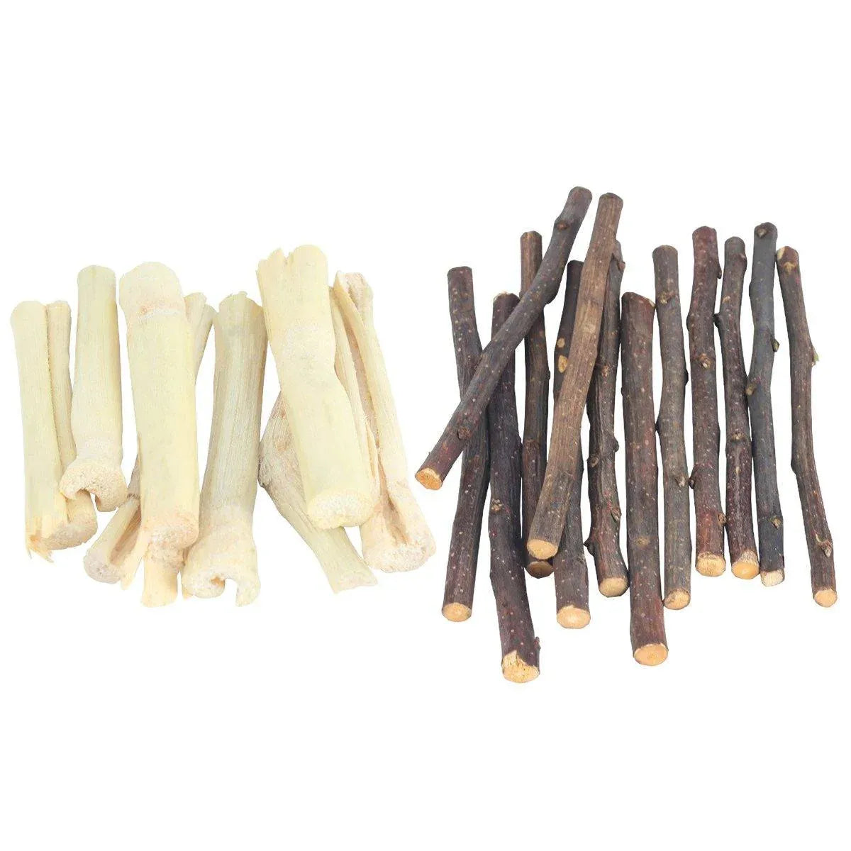 Natural Rabbit Molar Snacks Hamster Branches Sweet Bamboo Grinding Teeth Wood - White V528-TEETHING-TOY-TZ-100G-678601
