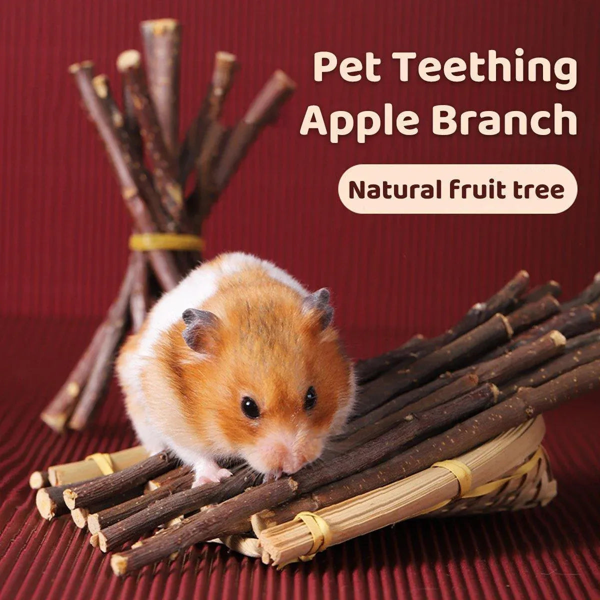 Natural Rabbit Molar Snacks Hamster Branches Sweet Bamboo Grinding Teeth Wood - White V528-TEETHING-TOY-TZ-100G-678601