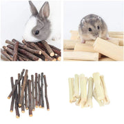 Natural Rabbit Molar Snacks Hamster Branches Sweet Bamboo Grinding Teeth Wood - White V528-TEETHING-TOY-TZ-100G-678601