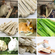 Natural Rabbit Molar Snacks Hamster Branches Sweet Bamboo Grinding Teeth Wood - White V528-TEETHING-TOY-TZ-100G-678601