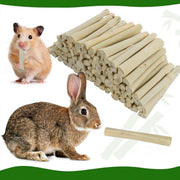 Natural Rabbit Molar Snacks Hamster Branches Sweet Bamboo Grinding Teeth Wood - White V528-TEETHING-TOY-TZ-100G-678601