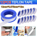 12X Teflon Tape 12mmx10m White Thread Plumbing Tape Plumbers Sealing Water V528-TEFLONTAPE-12PCS-360252