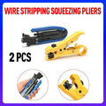 2pcs Coaxial Cable Crimper and Wire Stripper Tool Kit for RG6 RG59 RG11 F Type V528-TELSTRAPUNCH-376544