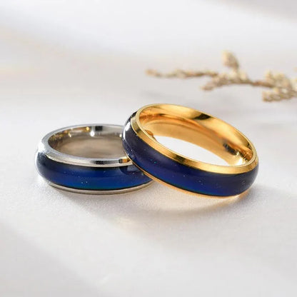 Mood Colour Changing Temperature Ring for Emotional Expression US Size 12 - Gold V528-TEMPERATURERINGS-GOLD-12-822126