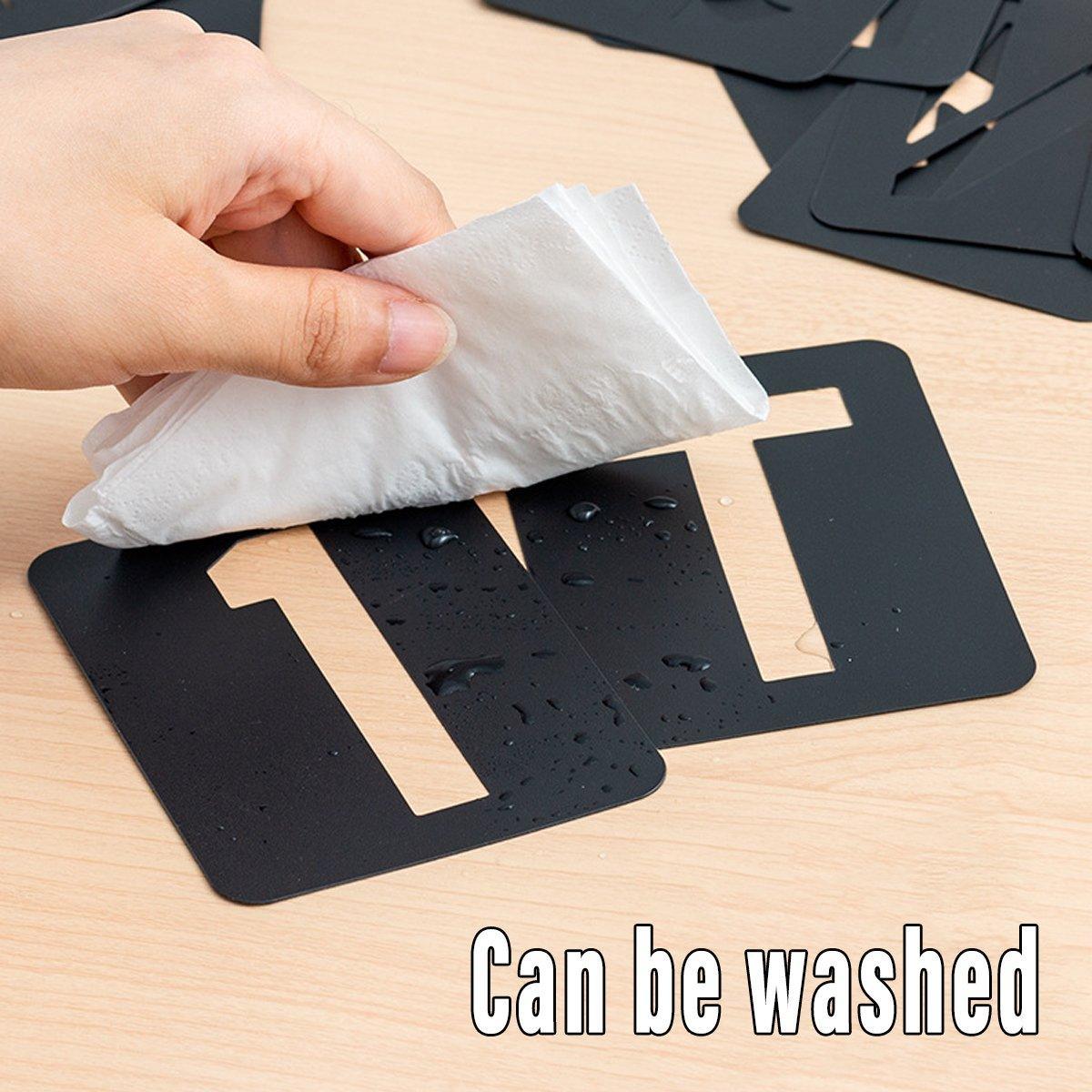 DIY Black Plastic Numerical Letter Symbol Inkjet Template for Wall Furniture V528-TEMPLATE-42PCS-985108