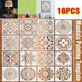 16 Pack Mandala Painting Stencils Drawing Dot Templates For Floor Wall DIY Decor V528-TEMPLATES-16PACK-9527536