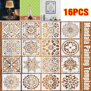 16 Pack Mandala Painting Stencils Drawing Dot Templates For Floor Wall DIY Decor V528-TEMPLATES-16PACK-9527536