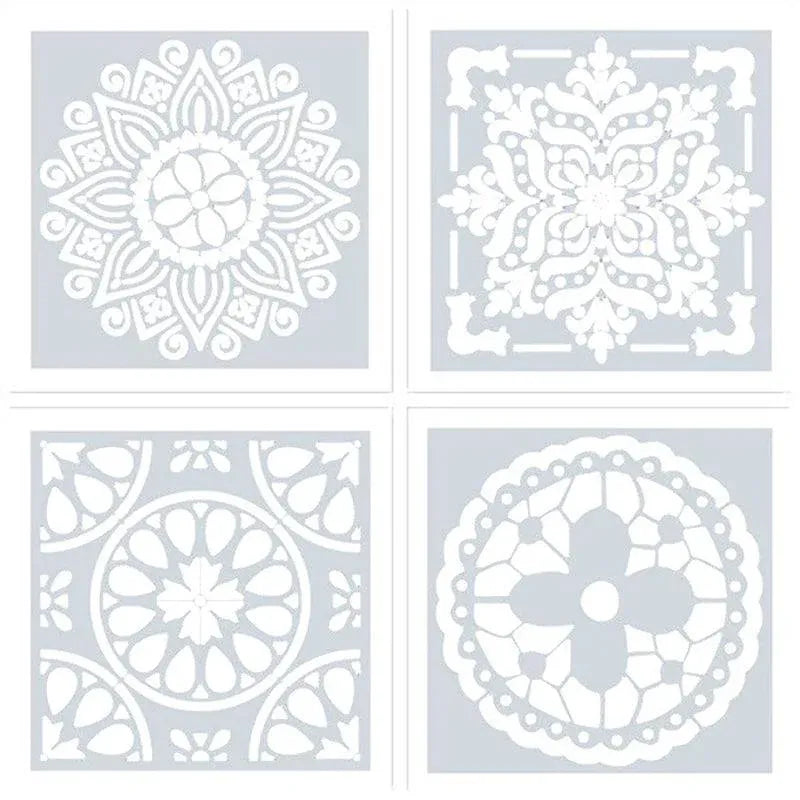 16 Pack Mandala Painting Stencils Drawing Dot Templates For Floor Wall DIY Decor V528-TEMPLATES-16PACK-9527536