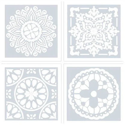16 Pack Mandala Painting Stencils Drawing Dot Templates For Floor Wall DIY Decor V528-TEMPLATES-16PACK-9527536