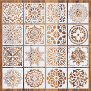 16 Pack Mandala Painting Stencils Drawing Dot Templates For Floor Wall DIY Decor V528-TEMPLATES-16PACK-9527536