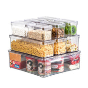 10PCS Clear PET Refrigerator Storage Box Food Grade Fruit Freezer Organizer Set V528-TEN-KITCHEN-CRISPER-BOXES-228185