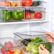 10PCS Clear PET Refrigerator Storage Box Food Grade Fruit Freezer Organizer Set V528-TEN-KITCHEN-CRISPER-BOXES-228185