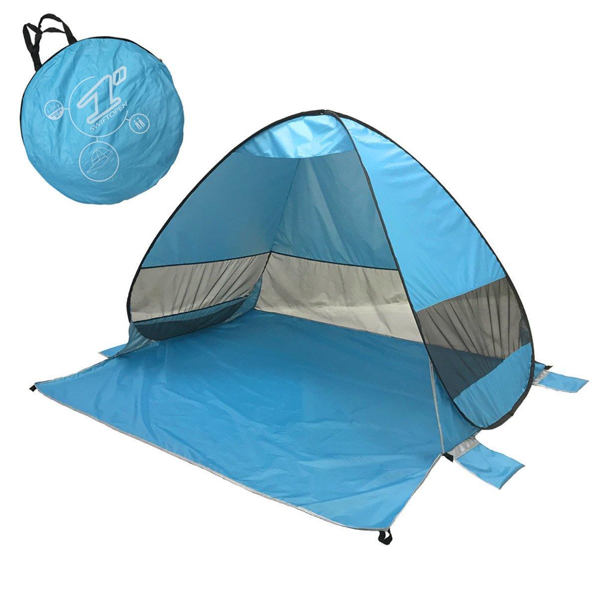 Automatic Pop Up Beach Tent UV Protection Portable Sunshade Shelter Outdoor V528-TENT-BLUE-312769