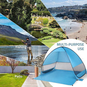 Automatic Pop Up Beach Tent UV Protection Portable Sunshade Shelter Outdoor V528-TENT-BLUE-312769