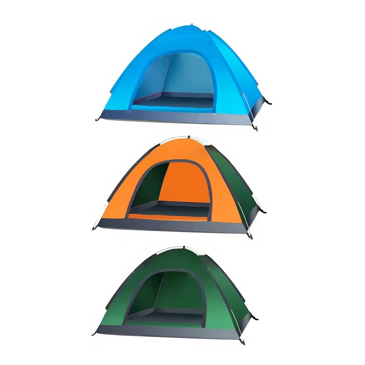 Outdoor Camping Tent Portable Sun Protection Lightweight Quick Setup Shelter - Orange 2-3 Person V528-TENT-GREEN-ORANGE-2-3-328041