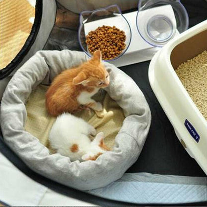 8 Panel Pet Tent Playpen Dog Cat Play Pen Bags Kennel Portable Puppy Crate - L (91X91X58CM) V528-TENT-GREY-L-45897