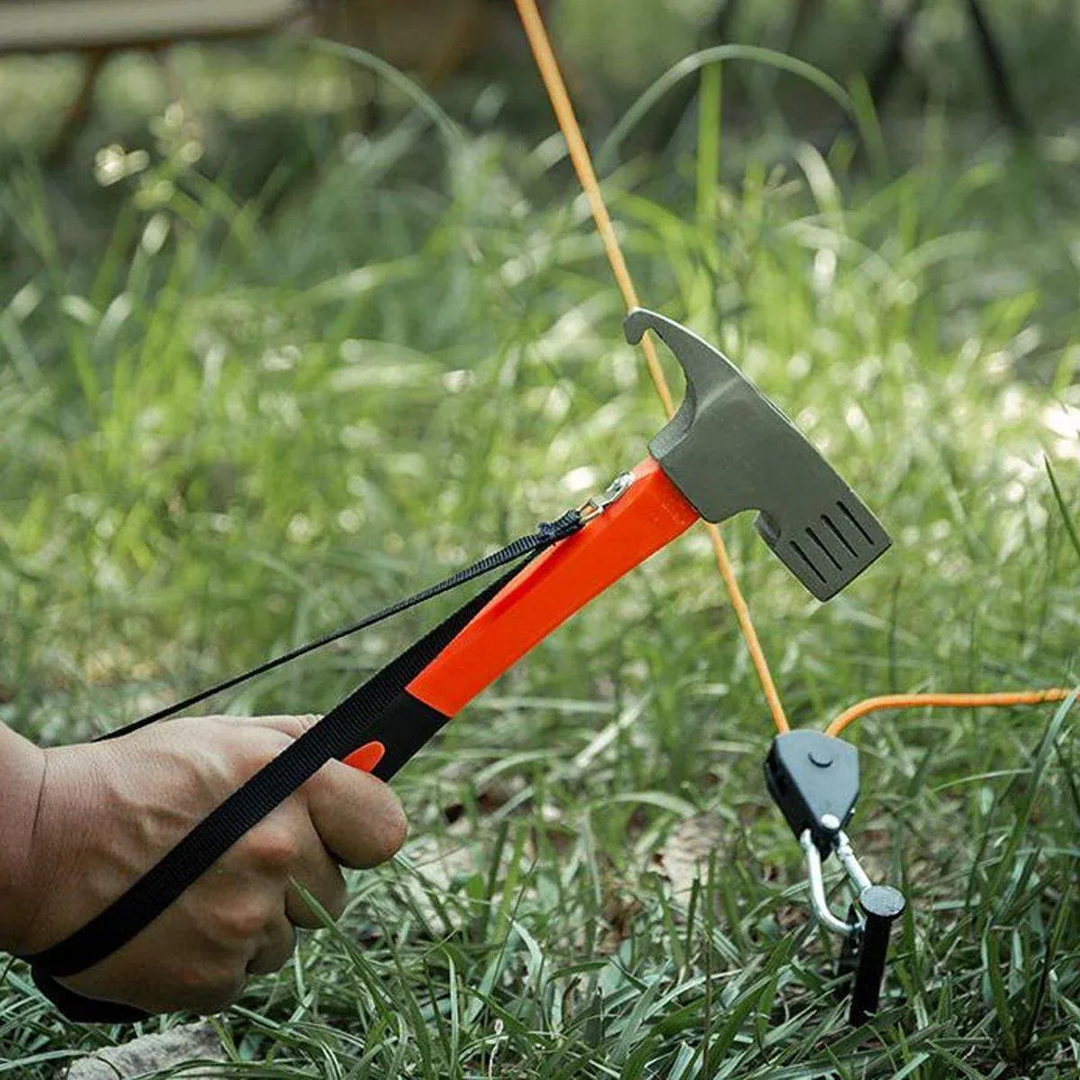 Outdoor Camping Hammer Tent Stake Puller Ground Hammer Heavy Duty Camping Tool - Blue V528-TENT-HAMMER-BLUE-698284