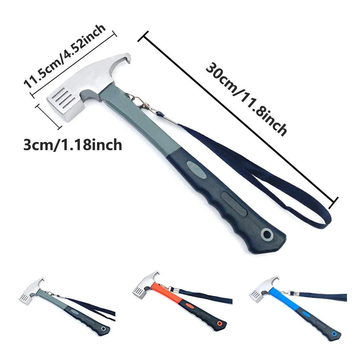 Outdoor Camping Hammer Tent Stake Puller Ground Hammer Heavy Duty Camping Tool - Grey V528-TENT-HAMMER-GREY-682156