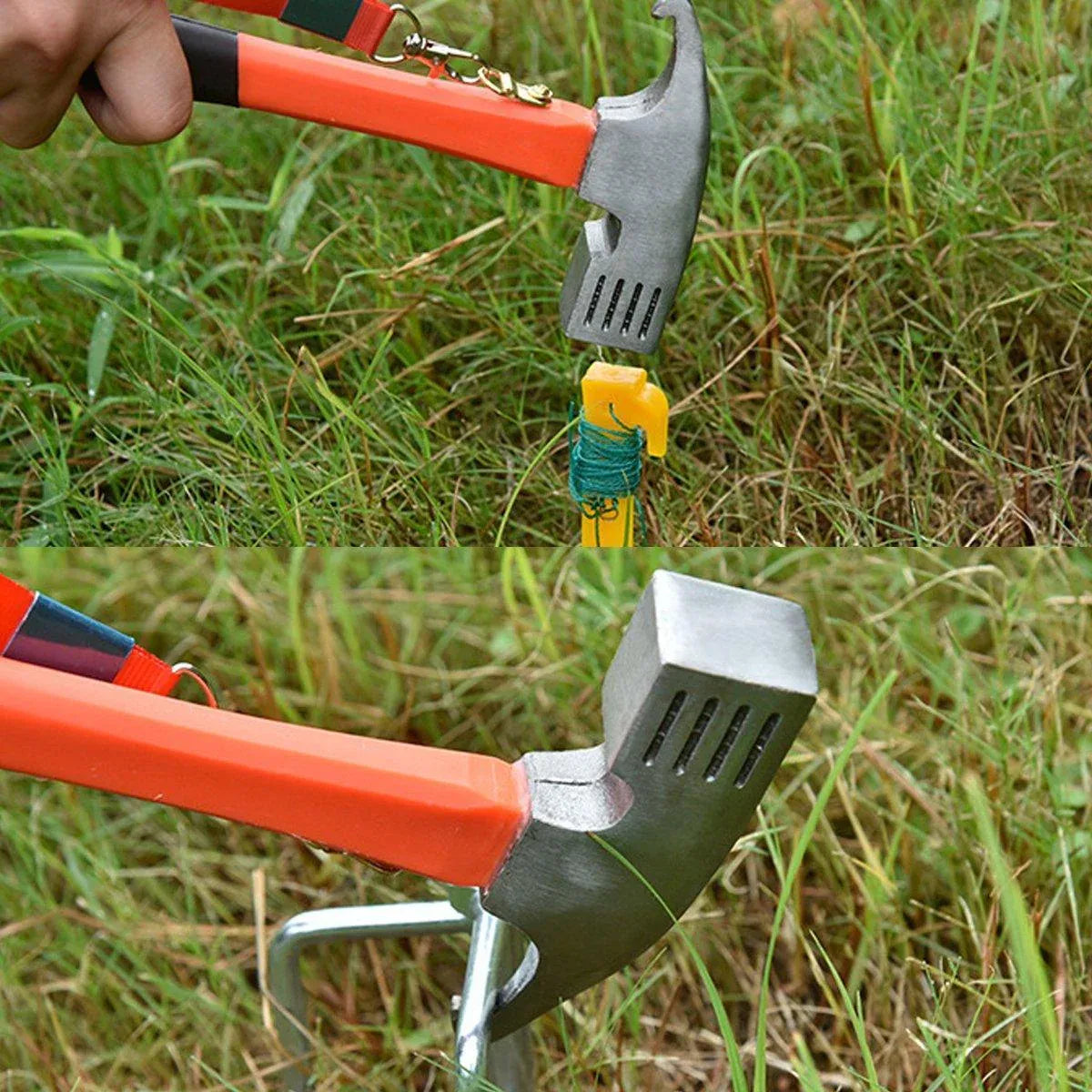 Outdoor Camping Hammer Tent Stake Puller Ground Hammer Heavy Duty Camping Tool - Grey V528-TENT-HAMMER-GREY-682156
