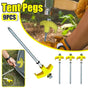 9PCS High Strength Carbon Steel Tent Stakes Outdoor Camping Pegs M8x200 Durable V528-TENT-PEG-YELLOW-9PCS-251015