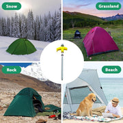 9PCS High Strength Carbon Steel Tent Stakes Outdoor Camping Pegs M8x200 Durable V528-TENT-PEG-YELLOW-9PCS-251015