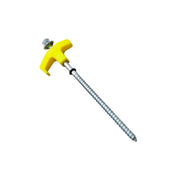 9PCS High Strength Carbon Steel Tent Stakes Outdoor Camping Pegs M8x200 Durable V528-TENT-PEG-YELLOW-9PCS-251015