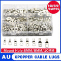 240Pcs 4WD Cable Lug Ring Battery Copper Tube Connector Kits Terminal Crimper - 100X SC6-SC25 Cable Lug V528-TERMINALCRIMPER-100PCS-164438