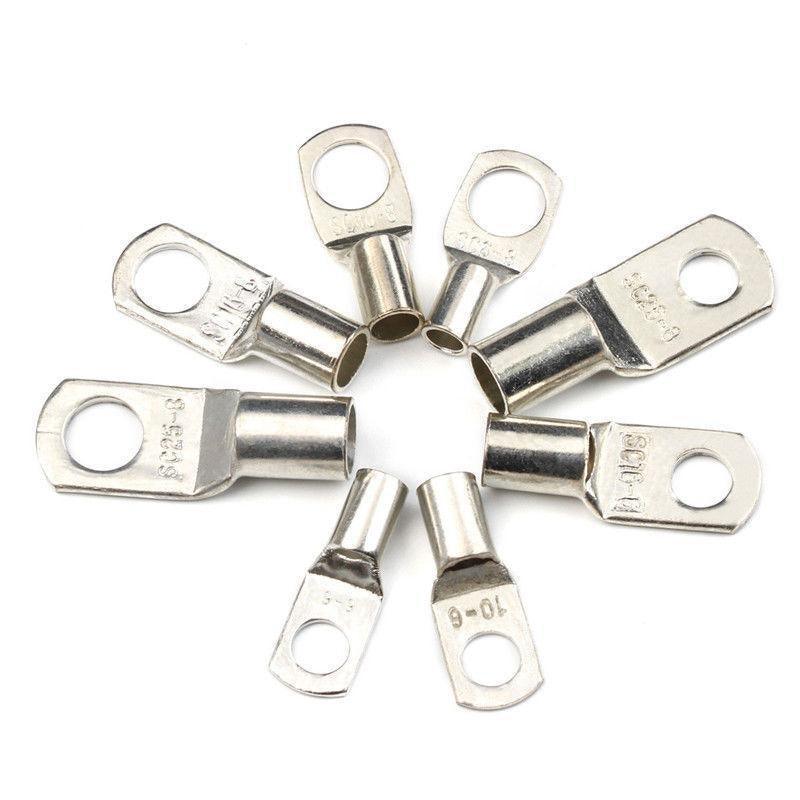 240Pcs 4WD Cable Lug Ring Battery Copper Tube Connector Kits Terminal Crimper - 100X SC6-SC25 Cable Lug V528-TERMINALCRIMPER-100PCS-164438