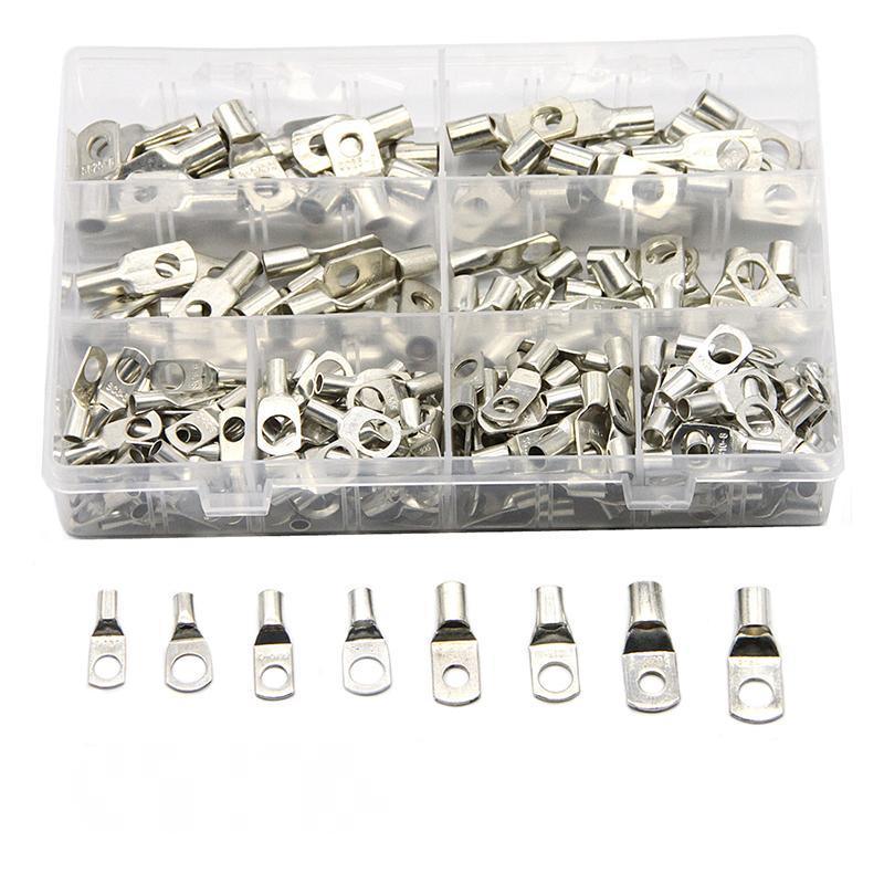 240Pcs 4WD Cable Lug Ring Battery Copper Tube Connector Kits Terminal Crimper - 100X SC6-SC25 Cable Lug V528-TERMINALCRIMPER-100PCS-164438