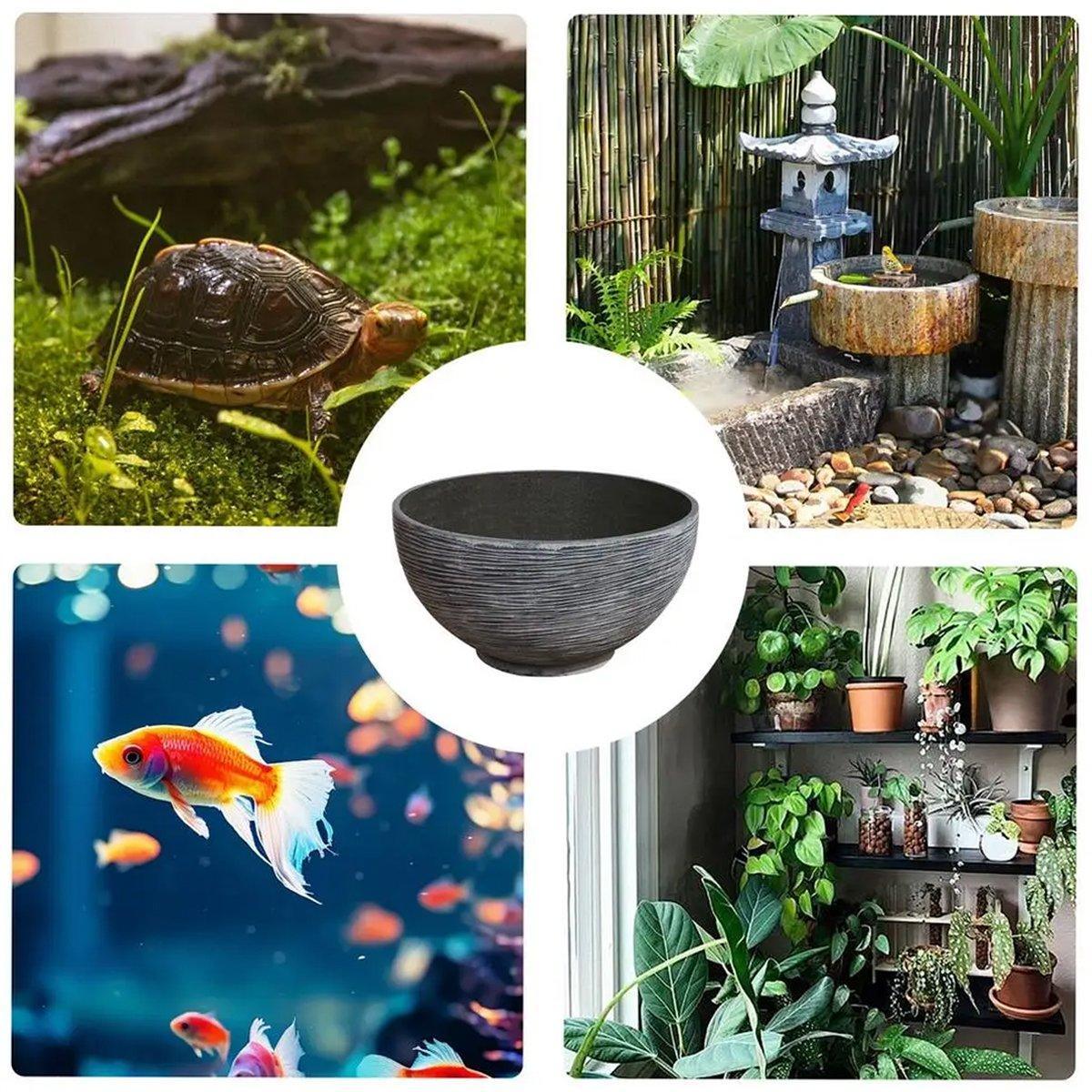 Ancient Fish Tank Lotus Flower Pot Water Lily Bowl Garden Decorative Planter V528-TERRARIUM-S-796746
