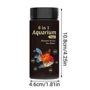 50pcs 6in1 Water Quality Test Strip for Fish Tank Aquarium Pool Accurate Testing V528-TEST-STRIP-415490