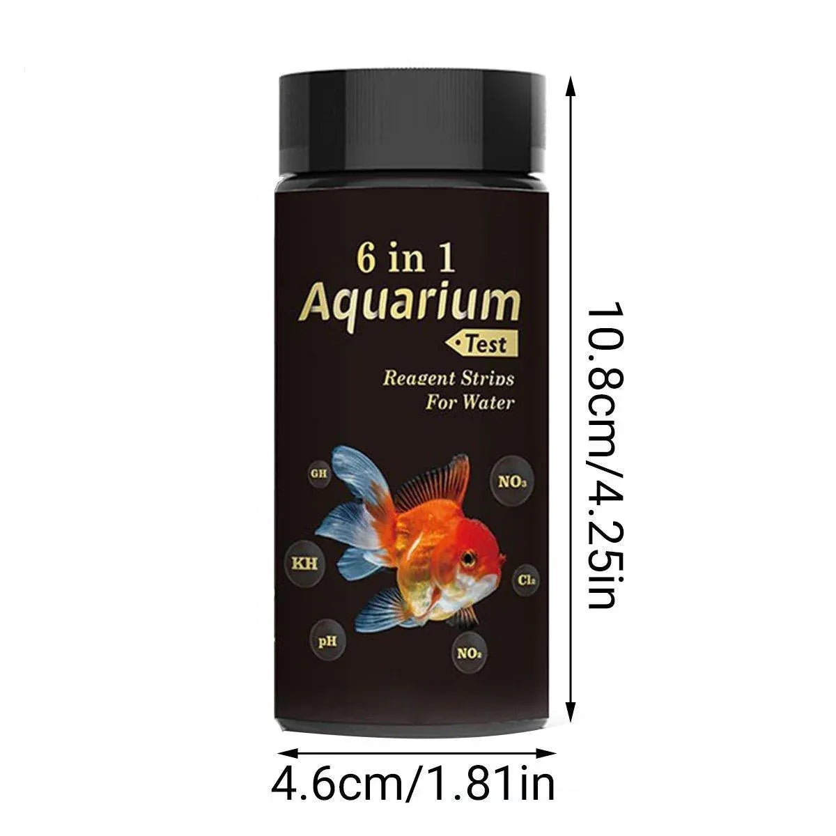 50pcs 6in1 Water Quality Test Strip for Fish Tank Aquarium Pool Accurate Testing V528-TEST-STRIP-415490