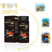 50pcs 6in1 Water Quality Test Strip for Fish Tank Aquarium Pool Accurate Testing V528-TEST-STRIP-415490