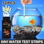 50pcs 6in1 Water Quality Test Strip for Fish Tank Aquarium Pool Accurate Testing V528-TEST-STRIP-415490