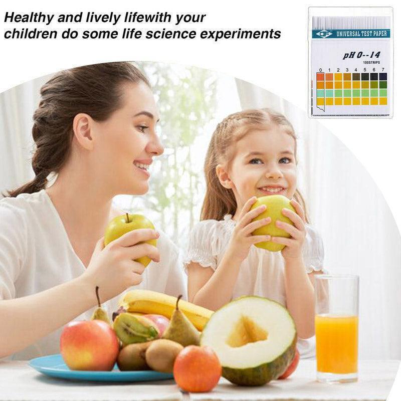 100pcs pH Test Strips 0-14 Alkaline Acid Litmus Kit for Urine Saliva Water V528-TESTSTRIP-65529