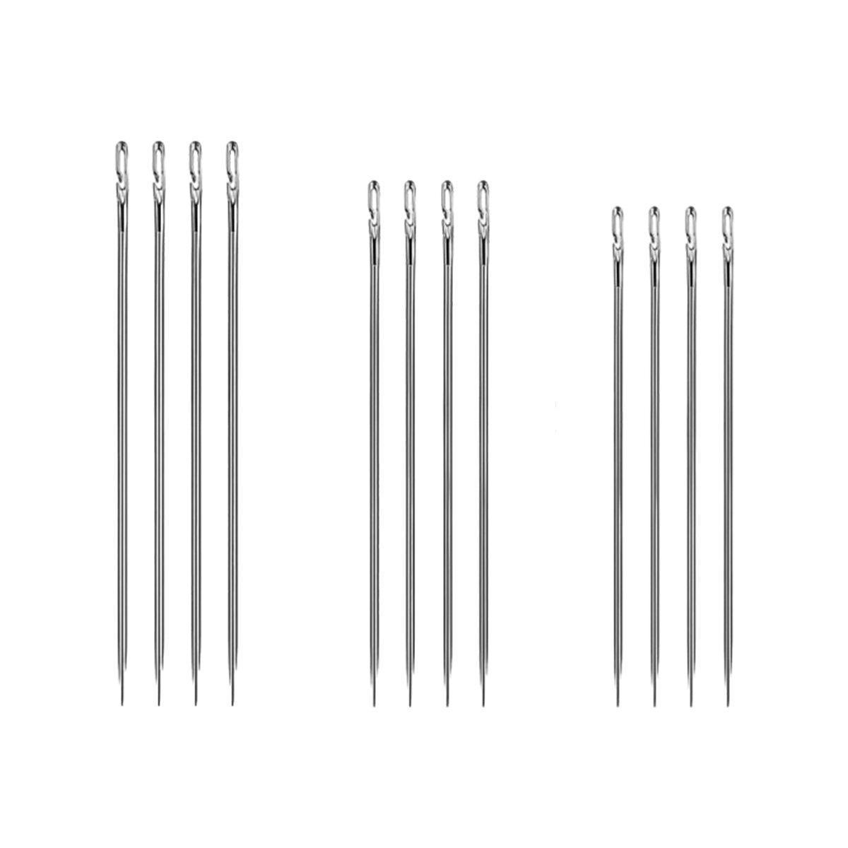 12PCS Easy Self Threading Hand Sewing Needles Assorted Sizes for DIY Stitching V528-THE-NEEDLE-CKK-12PCS-403592