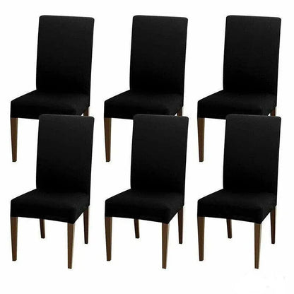 6X Stretch Chair Cover Seat Covers Spandex Washable Banquet Wedding Party Decora - Black V528-THECHAIR-BLACK-6PCS-324780
