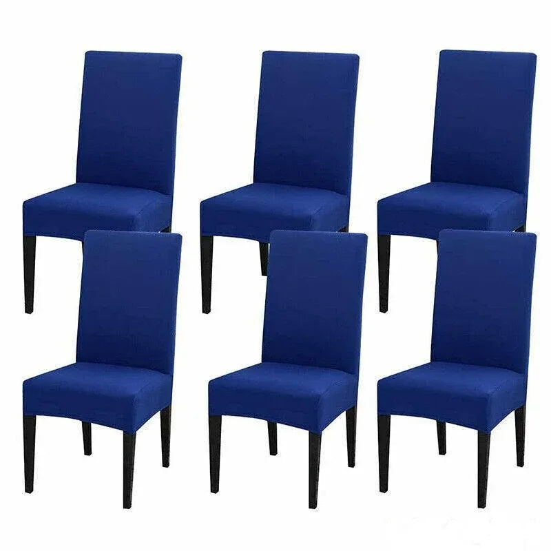 6X Stretch Chair Cover Seat Covers Spandex Washable Banquet Wedding Party Decora - Lake Blue V528-THECHAIR-BLUE-6PCS-324780