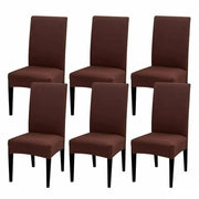6X Stretch Chair Cover Seat Covers Spandex Washable Banquet Wedding Party Decora - Brown V528-THECHAIR-BROWN-6PCS-741023