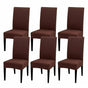 6X Stretch Chair Cover Seat Covers Spandex Washable Banquet Wedding Party Decora - Brown V528-THECHAIR-BROWN-6PCS-741023