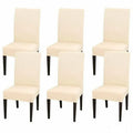 6X Stretch Chair Cover Seat Covers Spandex Washable Banquet Wedding Party Decora - Beige V528-THECHAIR-CREAM-6PCS-324780