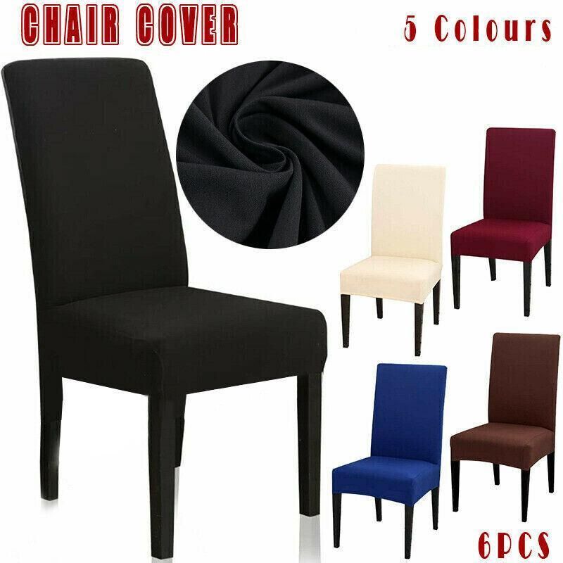 6X Stretch Chair Cover Seat Covers Spandex Washable Banquet Wedding Party Decora - Beige V528-THECHAIR-CREAM-6PCS-324780