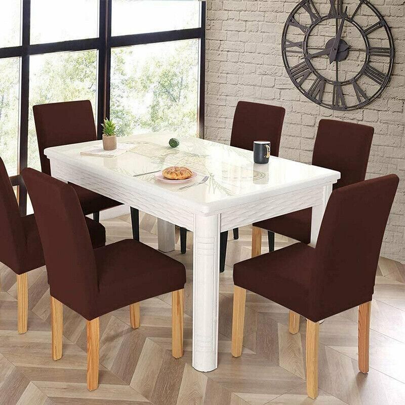 6X Stretch Chair Cover Seat Covers Spandex Washable Banquet Wedding Party Decora - Beige V528-THECHAIR-CREAM-6PCS-324780