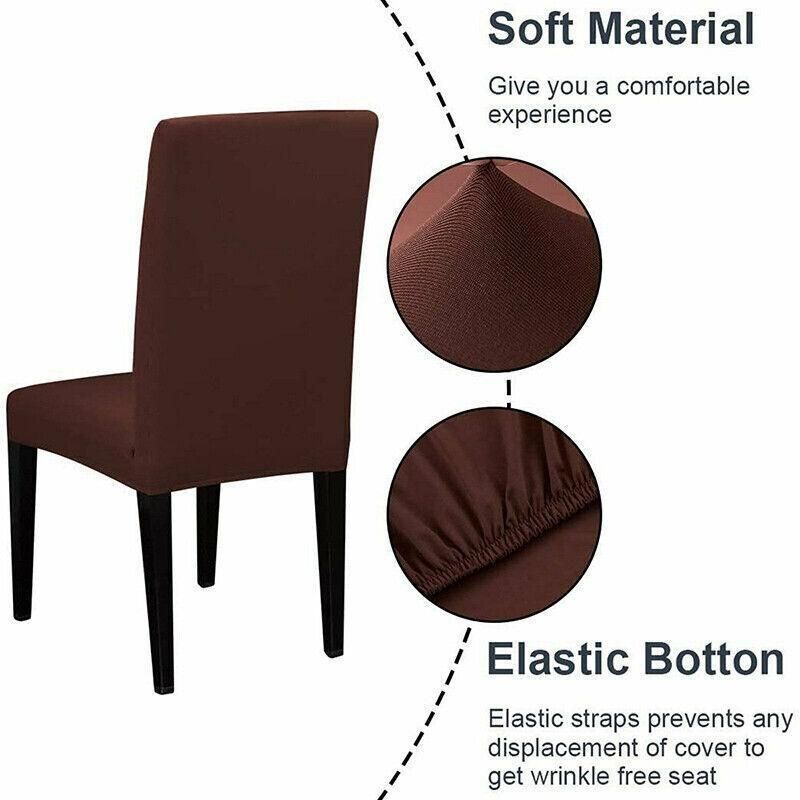 6X Stretch Chair Cover Seat Covers Spandex Washable Banquet Wedding Party Decora - Beige V528-THECHAIR-CREAM-6PCS-324780