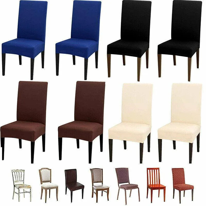 6X Stretch Chair Cover Seat Covers Spandex Washable Banquet Wedding Party Decora - Beige V528-THECHAIR-CREAM-6PCS-324780